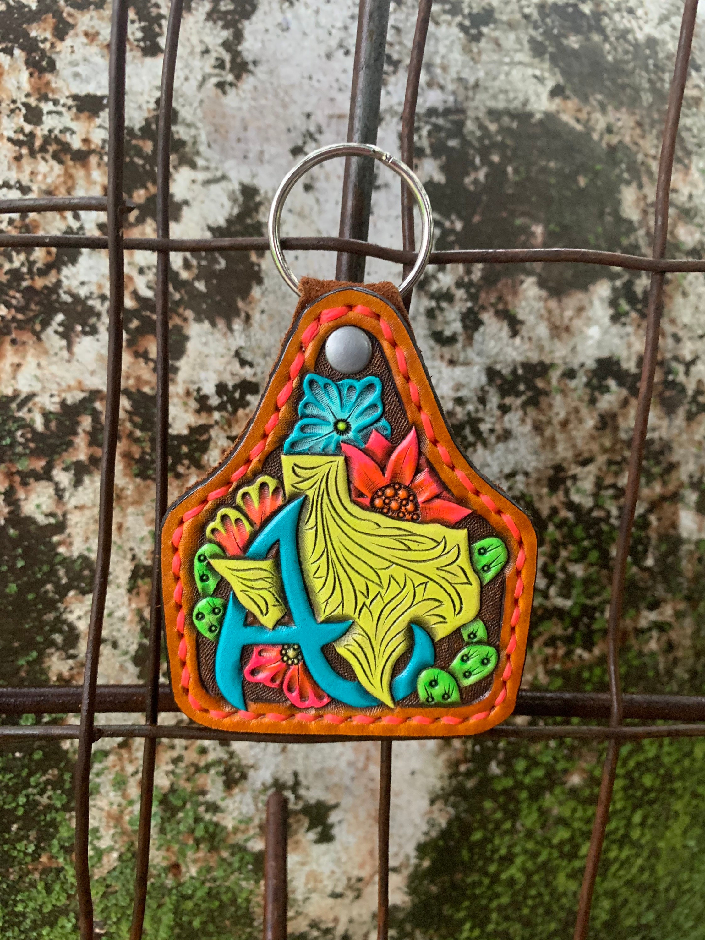 Texas Keychain, Ear Tag Keychain , A Keychain