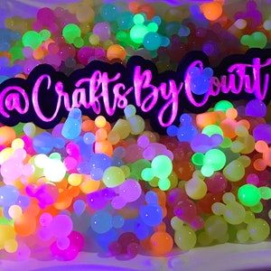 UV Mouse Head Acrylic Beads - Color Mix Flat Back DIY Beads