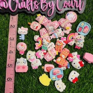 10 - Kawaii KITTY MIX Resin Charms/Kitty Nail Art/Flatback/Nail Art Embellishment/Jewelry Supplies/Doll House Charms/Decoden