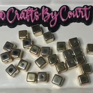 Gold Cube Acrylic Beads: DIY Pen Beads
