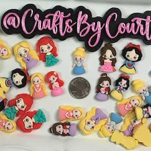 10 piece mini PRINCESS mix/ Acrylic charms/Jewelry Supplies/Cartoon Kitty Charms/Mini play sets