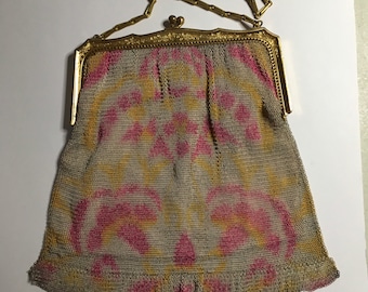 Whiting & Davis Painted Mesh Purse