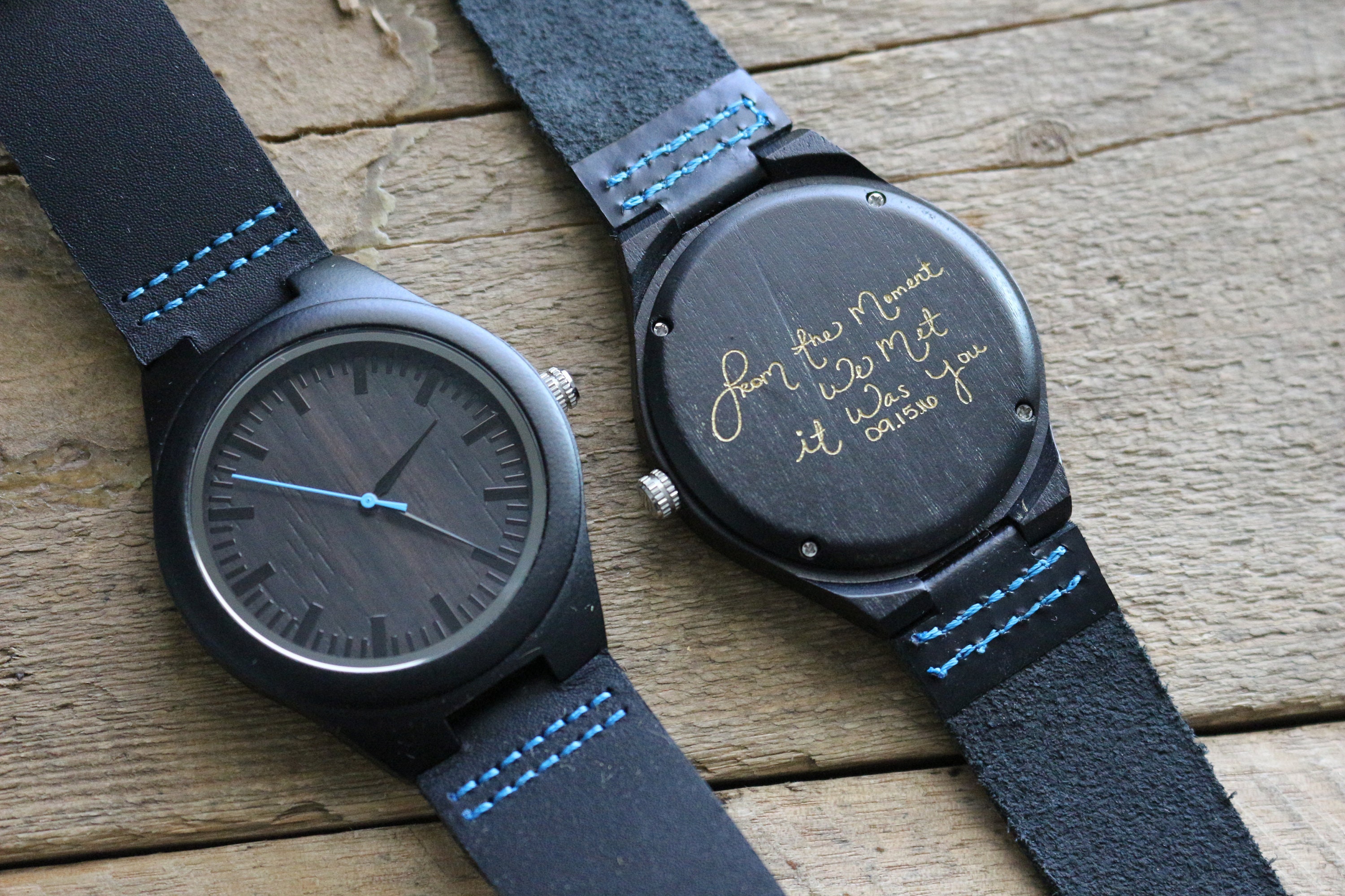 Engraved Wooden Watch Wood Watches for Men Gold Filled Etsy