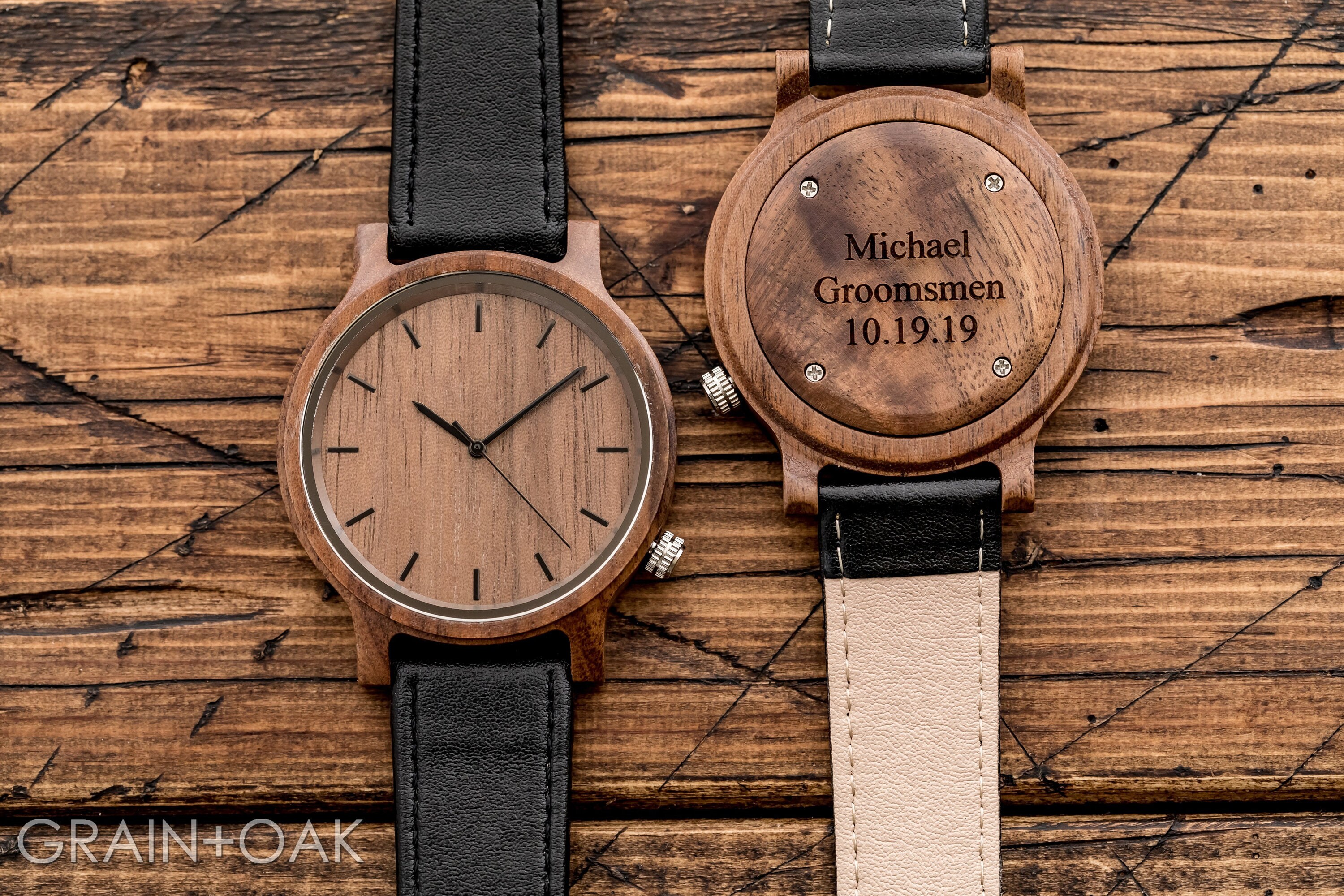 Groomsmen Watches Set of 5 Groomsmen Gifts Mens Wood Watch Etsy