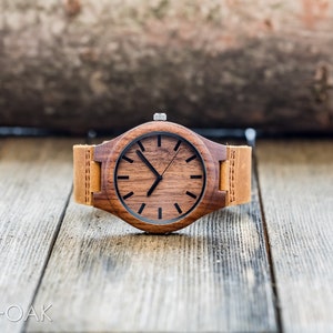 Regalo del día del padre, reloj de los hombres personalizado, reloj de madera, reloj grabado de los hombres, mejor papá nunca, regalo del papá impresionante, regalo del nuevo papá, regalo para papá imagen 2