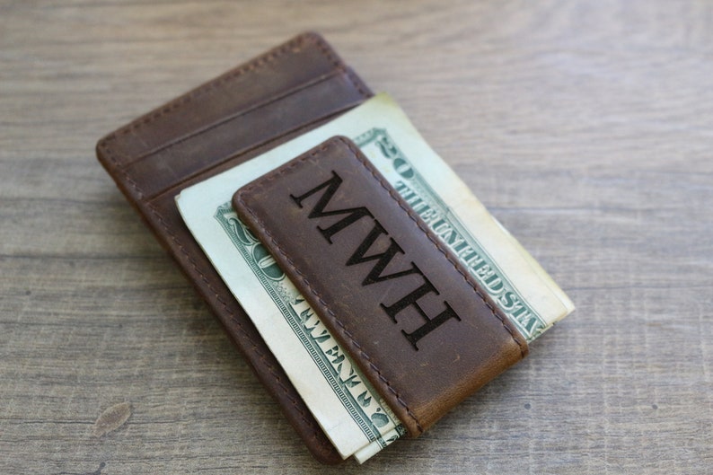 Mens Wallet Gift Personalized Leather Wallet Minimalist Wallet Monogrammed Wallet Leather Slim Wallet For Dad Dad Wallet Gifts