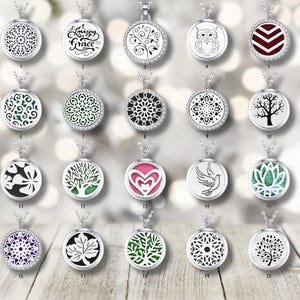 Aromatherapy diffuser fragrance essential oil necklace locket Gift Set Aromatherapy fashion necklace jewelry Gift Set