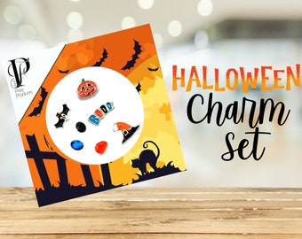 Halloween Charm Halloween Jewelry witch pumpkin Floating Locket Memory Charms