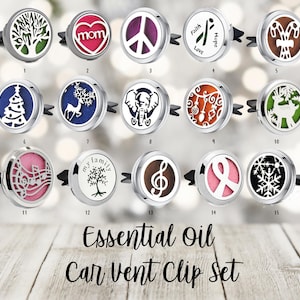Car Vent Clip Diffuser Set with Essential Oils (30mm)