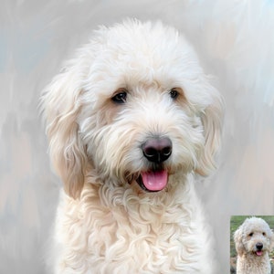 CUSTOM DOG CAT Portrait from your Photo, Digital Art or Oil Acrylic Embellished Painting on Canvas Christmas Personalized Gift Idea