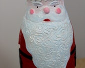 Santa Art Doll, Table Top Santa, Christmas Home, Kris Kringle Character, Father Christmas, Hand Sculpted Holiday Doll, Sculpted Santa Art