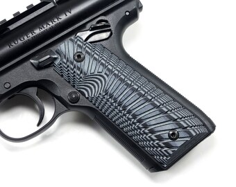 Ruger Mark IV 22//45 Lite Grips Black G10 Super Aggressive Fits 22 45 Lite Gen 4