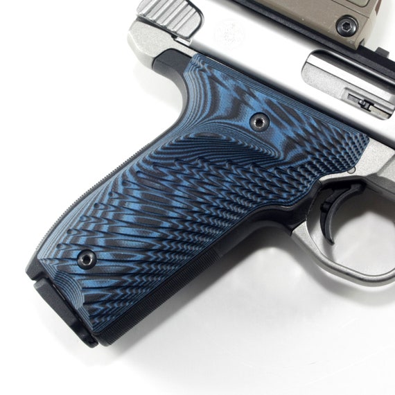 s w victory grips with thumb rest lefthand blue black g10 etsy s w victory grips with thumb rest lefthand blue black g10 made in the usa sw22 starburst pattern