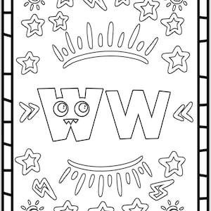 Alphabet Monsters Coloring Pages