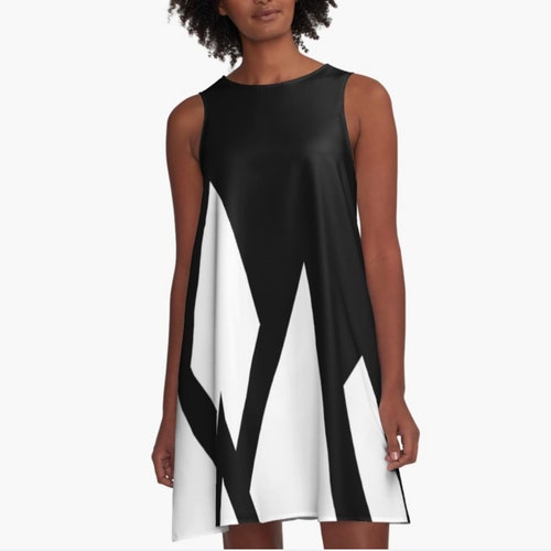 Black and White Dress. Black Sleeveless 