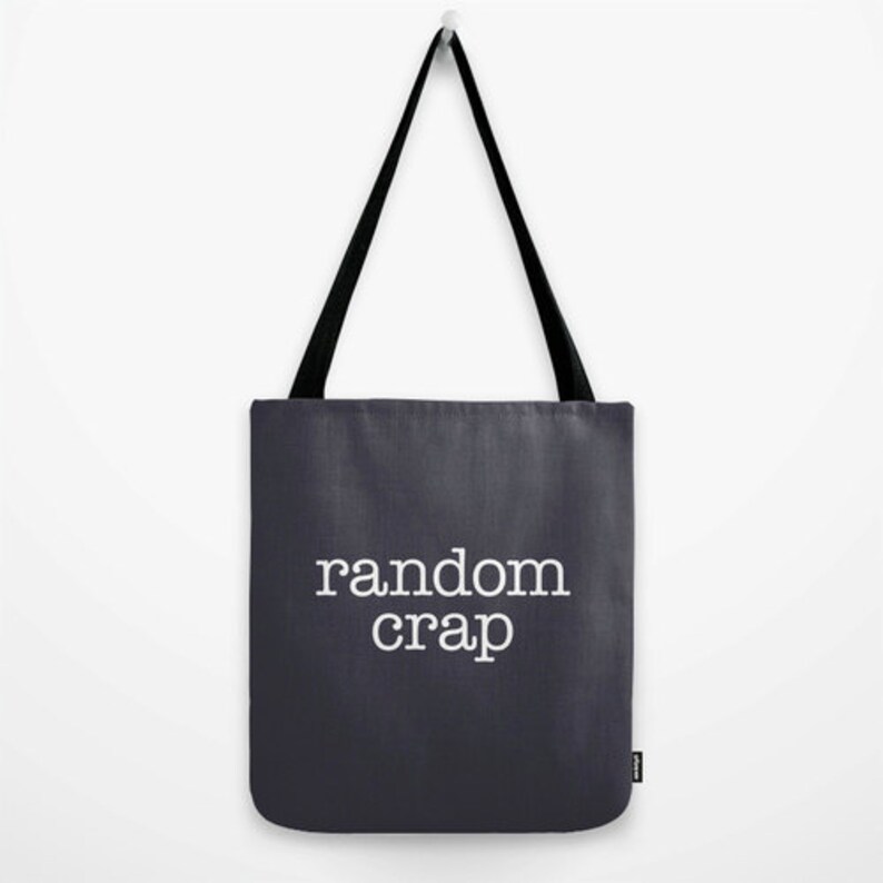 Random crap tote bag blue tote bag blue Random crap canvas bag blue words bag blue bag words tote bag canvas tote bag shopping canvas bag