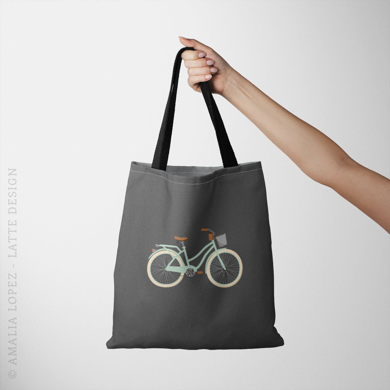 Bike Tote Bag Bike Bag Bike Canvas Tote Bag Summer Canvas Bag Etsy