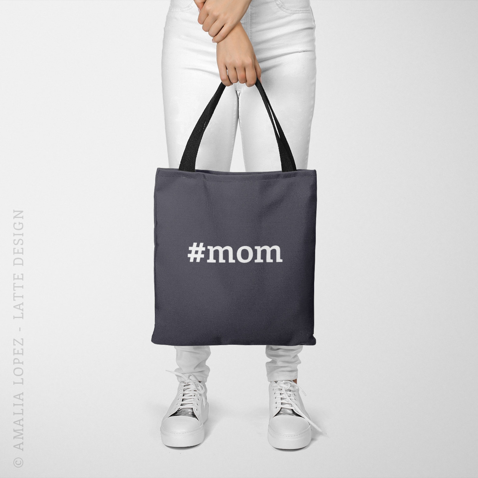 Mom tote bag mom canvas tote bag mom canvas tote bag hashtag Etsy