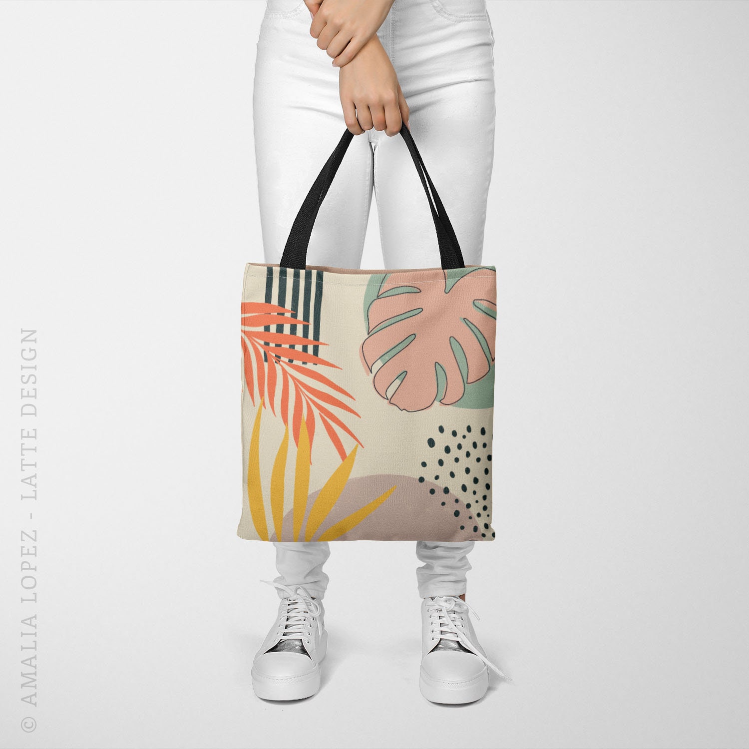 Tropical Tote Bag. Tropical Shopper Bag Re Usable and Etsy UK