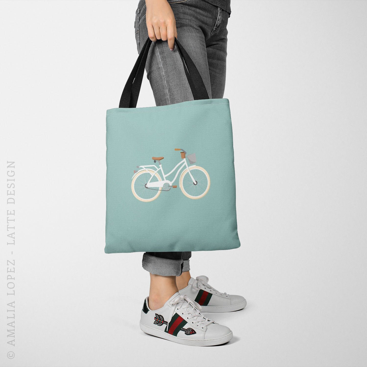 Bike tote bag bike bag bike canvas tote bag summer canvas bag Etsy