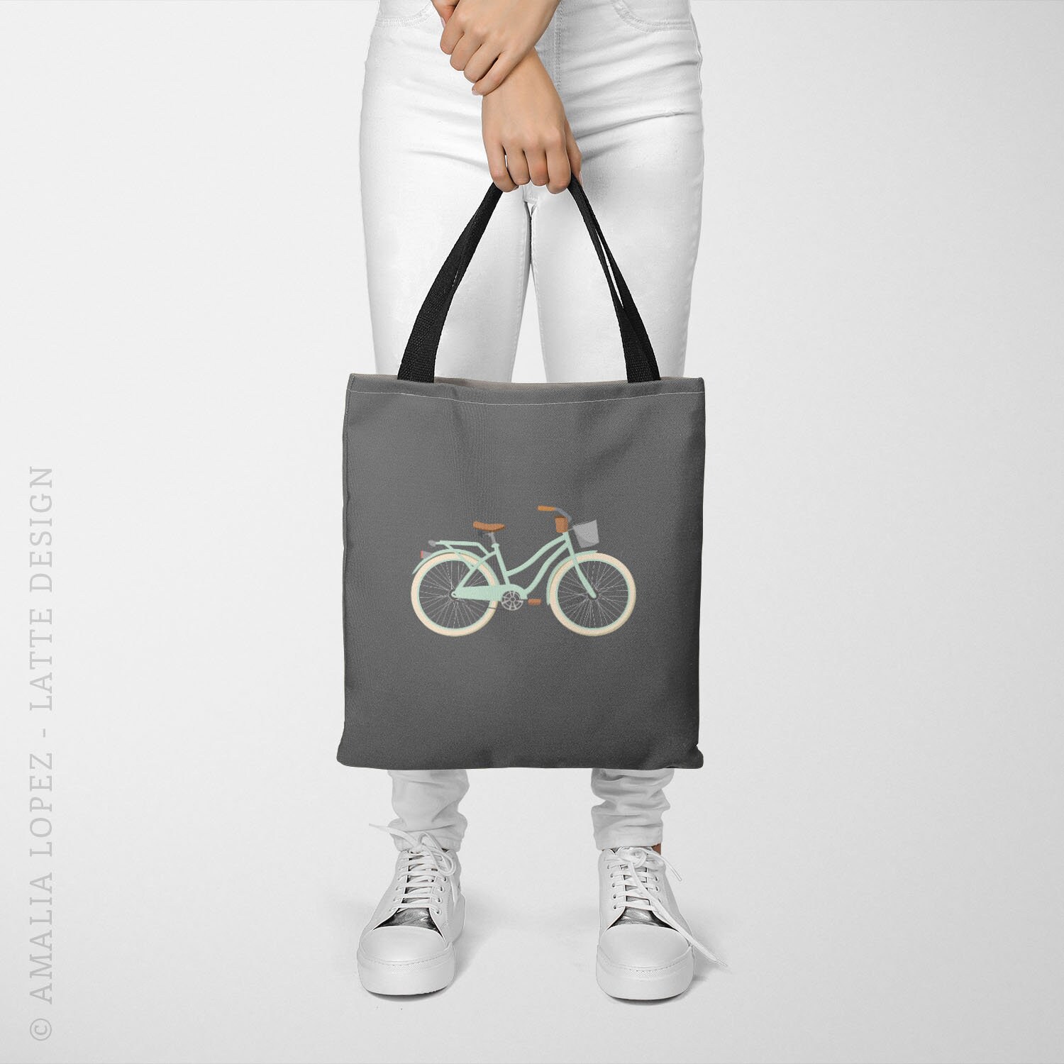 Bike tote bag bike bag bike canvas tote bag summer canvas bag Etsy