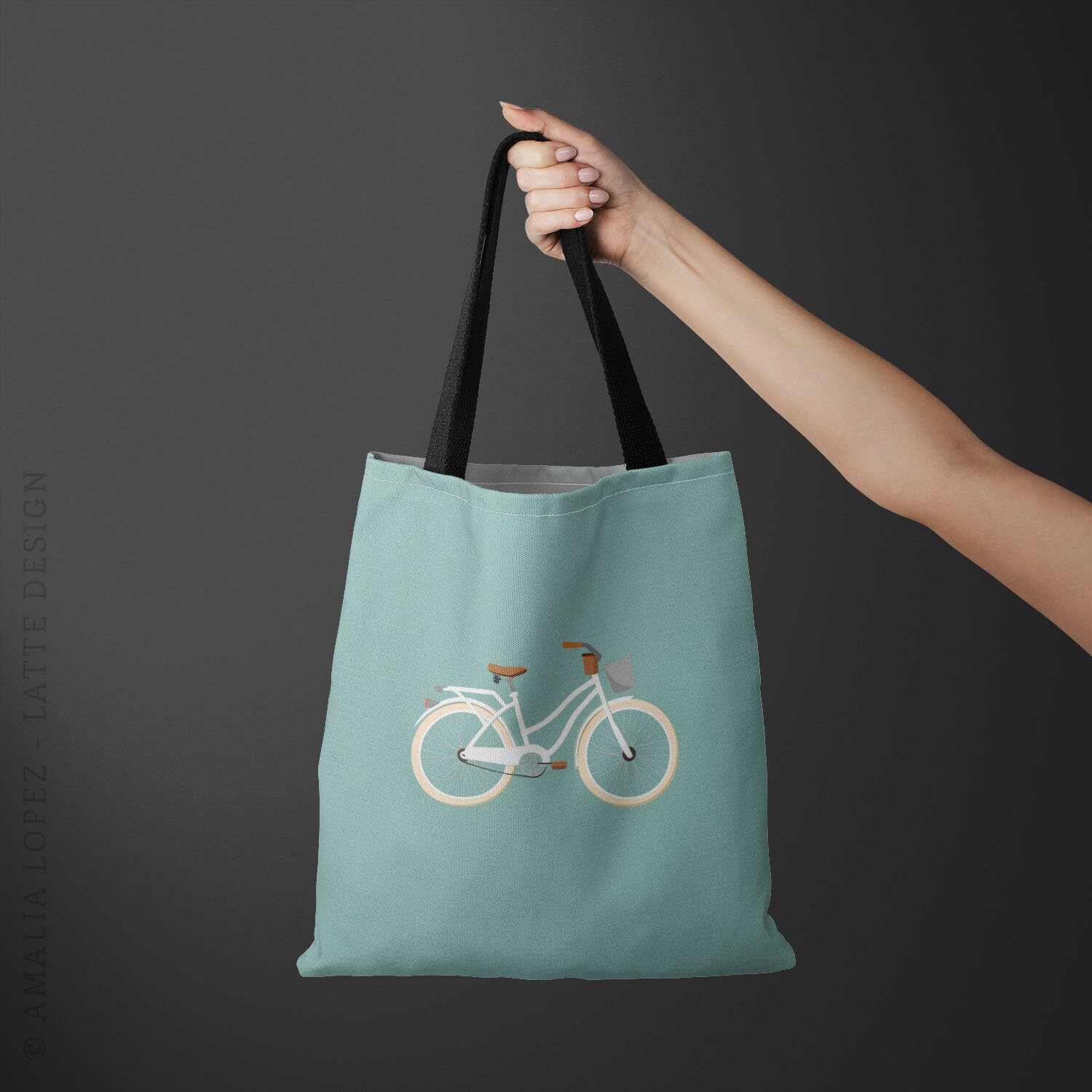 Bike tote bag bike bag bike canvas tote bag summer canvas bag Etsy
