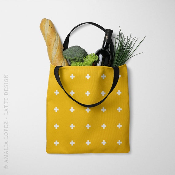 Yellow Swiss Cross Tote Bag Swiss Cross Bag Yellow Tote Bag Etsy