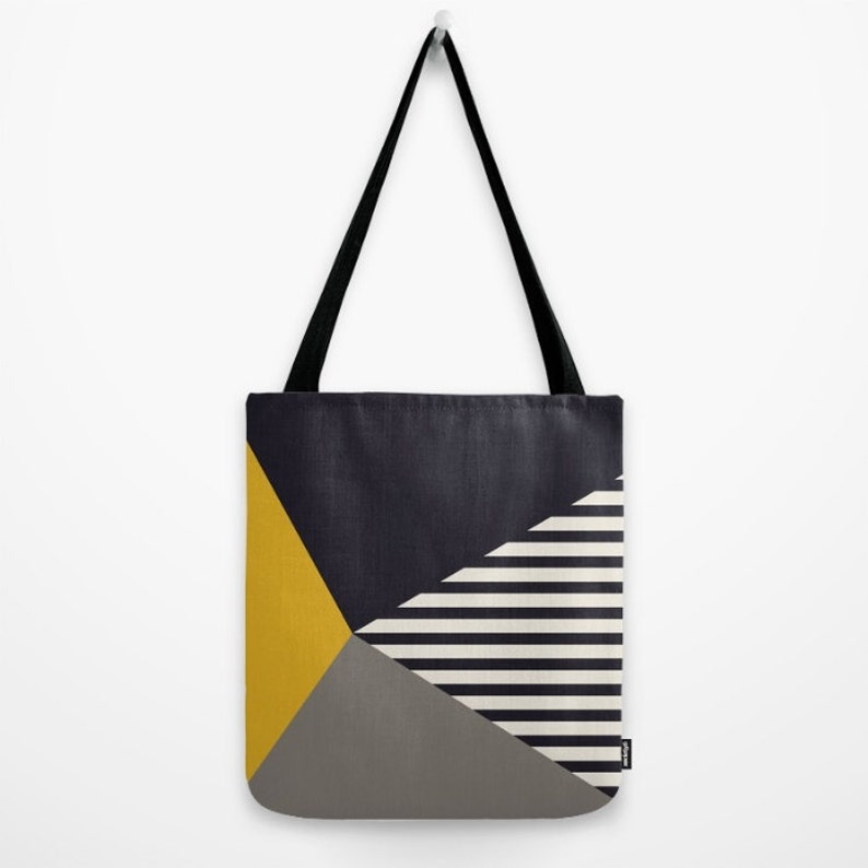 Geometric Tote Bag Geometric Bag Teal Tote Bag Geometric - Etsy