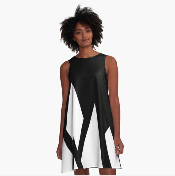 white trapeze dress