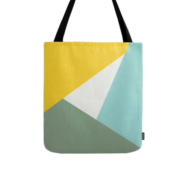 geometric tote bag