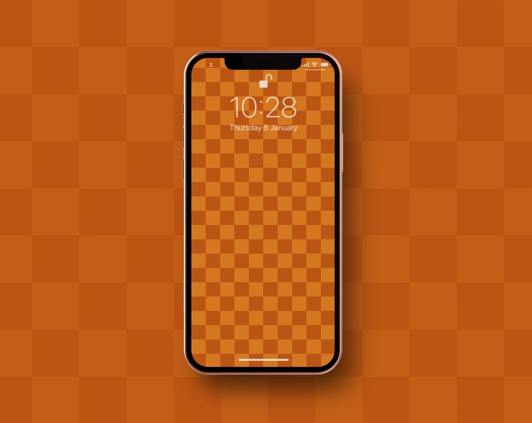 Burnt Orange Checkered Phone Wallpaper 3 Additional Colors. Burnt