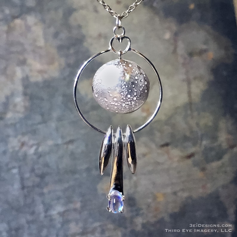 Custom Moonstone Pendant Sterling Silver On 18 Chain Item Cp6 - Custom Made Sterling Silver Pendants Custom Moonstone Pendant Sterling Silver On 18 Chain Item Cp6 - Custom Made Sterling Silver Pendants