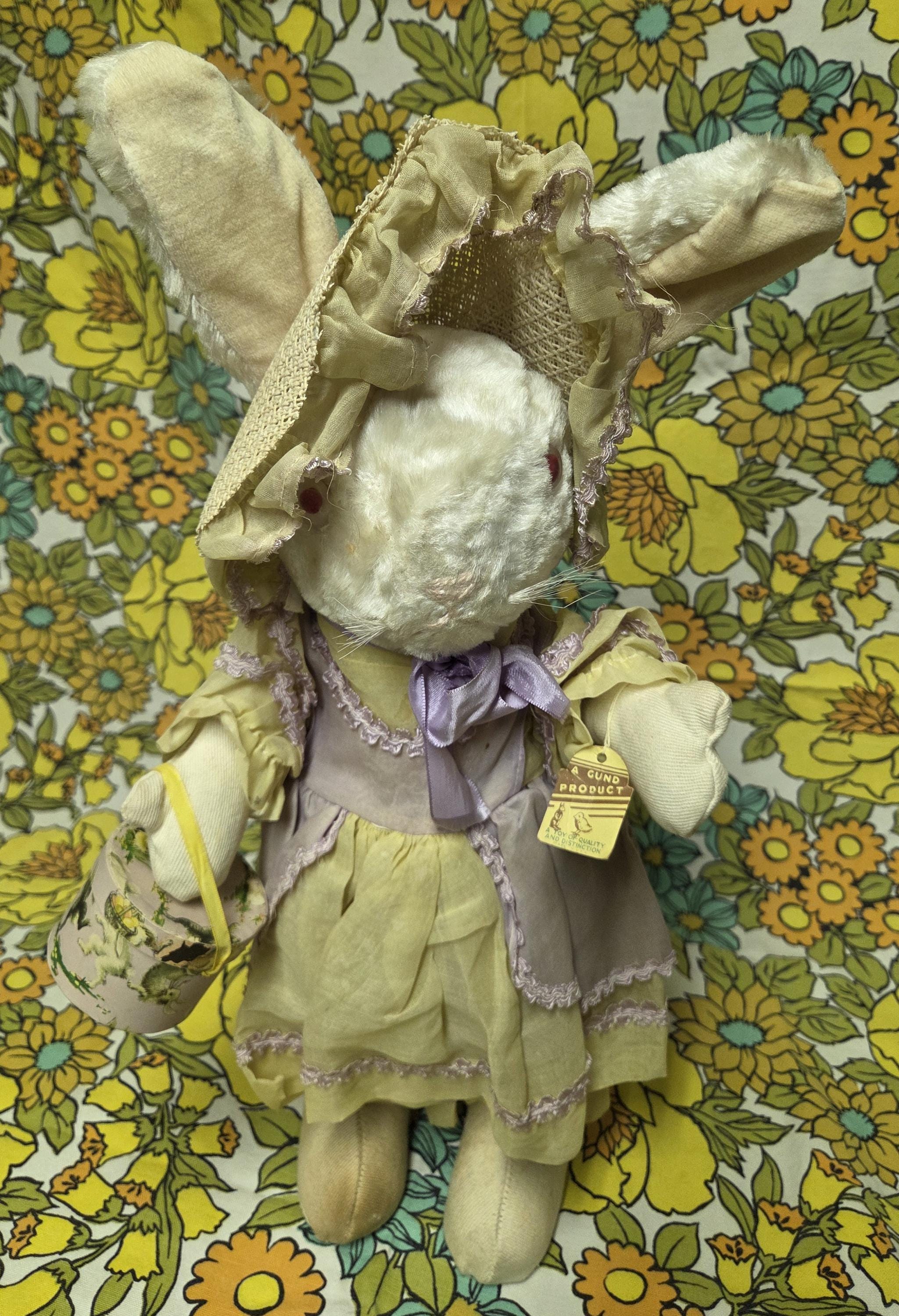 Vintage Gund Girl Rabbit - Etsy