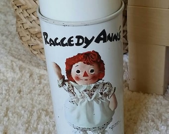 Rare Vintage 1967 Bobbs Merrill Co Raggedy Ann Doll on Faultless Spray Starch I Love You Can w Original White Lid! NEAT Item