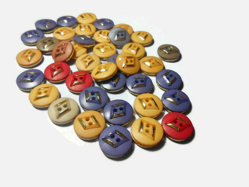 40pcs Wood Vintage Buttons Sewing Buttons Round Buttons Etsy