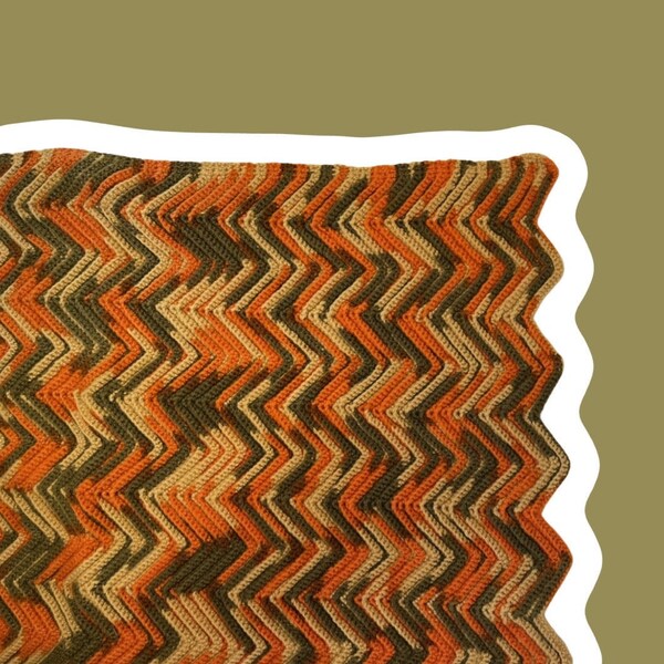 Zig Zag Yellow Pattern Print Hooded Blanket