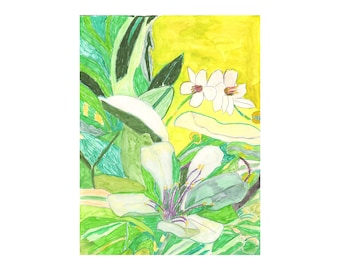 Botanical Painting, Watercolor Painting, Original Watercolor Art