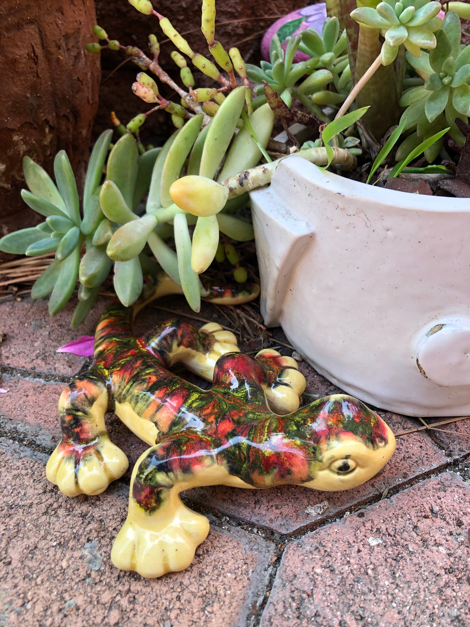 Garden Lizard Garden Decor Garden Art Garden Statue Garden Etsy