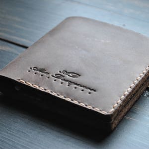 Cartera de piel vintage, tarjetero de piel, Cartera de piel, Cartera de piel mujer, Cartera de piel hombre, Monedero mujer, Regalo personalizado imagen 10