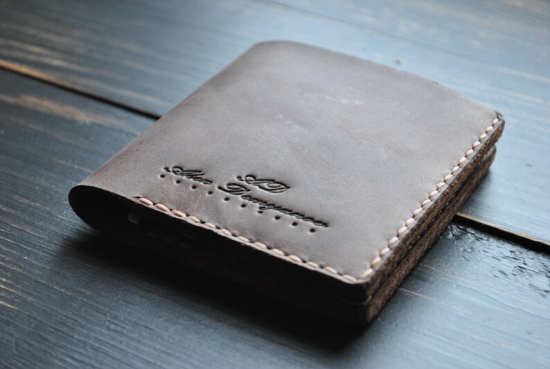 Vintage leather wallet, leather cardholder, Leather wallet, Leather wallet women, men's leather wallet, women's purse, Personalized gift. image 10
