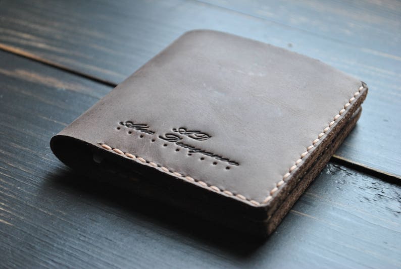 Cartera de piel vintage, tarjetero de piel, Cartera de piel, Cartera de piel mujer, Cartera de piel hombre, Monedero mujer, Regalo personalizado imagen 10