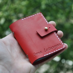 Portacarte in pelle con cartellette. Porta carte PERSONALIZZATO. Porta carte unisex. Porta carte di credito. Custodia per carte di credito. Organizzatore di carte di credito.