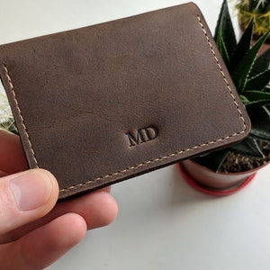 PERSONALIZED, Leather Card Holder, Credit card wallet, Credit card organizer, Leather Card Case, Credit Card Holder, leather card wallet. image 5