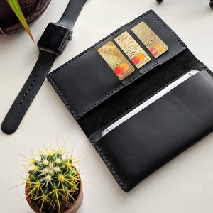 Personalisierte Ledertasche. iPhone 16 Pro-Hülle aus Leder. iPhone 16-Hülle. iPhone 15-Lederhülle, iPhone 15 Pro Max-Brieftaschenhalter (oder ein anderes)
