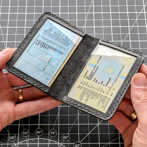 PERSONALIZADO, Tarjetero de cuero, Cartera de tarjeta de crédito, Organizador de tarjetas de crédito, Estuche de tarjeta de cuero, Titular de tarjeta de crédito, cartera de tarjeta de cuero.