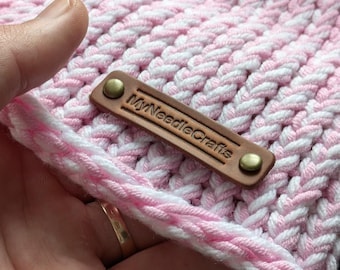 Etiquetas personalizadas para productos artesanales, etiquetas de cuero para artículos de punto, etiquetas de productos, etiquetas de ropa personalizadas, etiquetas para tejidos.