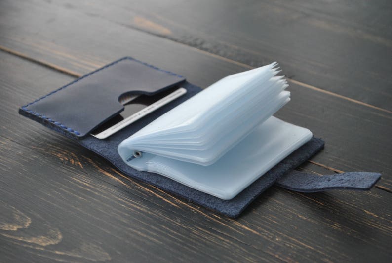 Leather card holder with files,PERSONALIZED, unisex, individual, Credit card wallet, Credit Card Case,Credit card organizer image 9