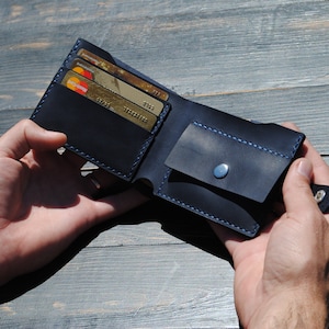 Personalized wallet. Engraved wallet. Custom wallet. Leather wallet. Boyfriend gift for men. Gift for him. Gift for dad.Men's wallet. image 1