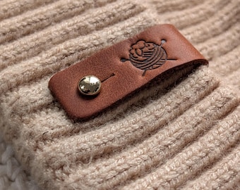 Etiquetas personalizadas para productos hechos a mano, etiquetas de cuero para artículos de punto, etiquetas de productos, etiquetas de ropa personalizadas, etiquetas de tejido.