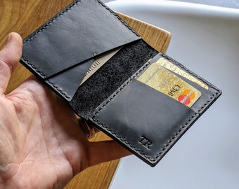 Mens leather card wallet ,Leather Bifold Wallet, Leather Vertical Bifold, Breast Pocket Wallet, Handmade Leather Wallet, Slim leather wallet